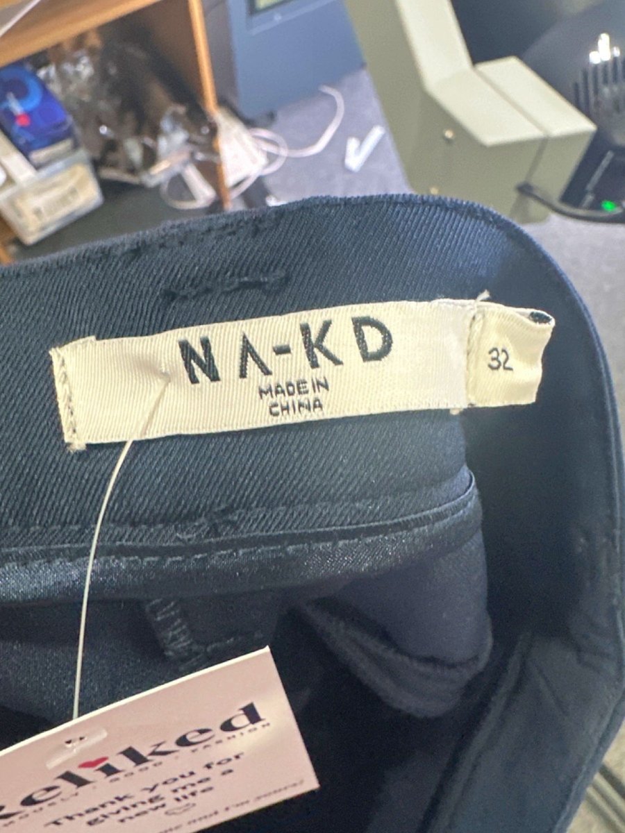 NA - KD Navy Mid Waist Tailored Suit Pants UK 6 - Reliked
