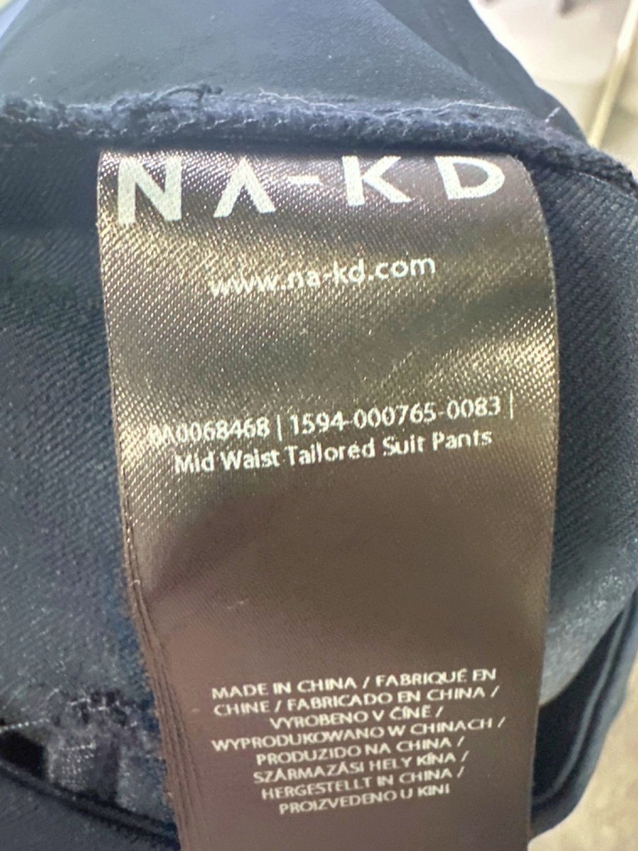 NA - KD Navy Mid Waist Tailored Suit Pants UK 6 - Reliked