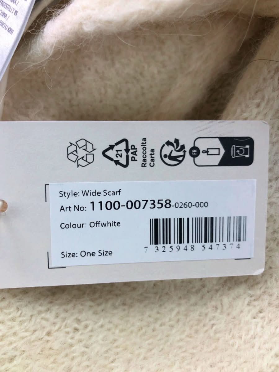 NA - KD Offwhite Wide Scarf One Size - Reliked