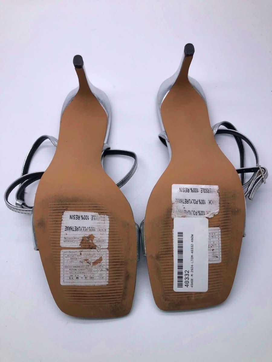 NA - KD Silver Strappy Heeled Sandals UK 7 - Reliked