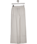 NA - KD White Broderie Hem Trousers UK XS - Reliked
