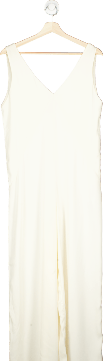 NA - KD White Flowy Jumpsuit EU 34 UK 8 - Reliked