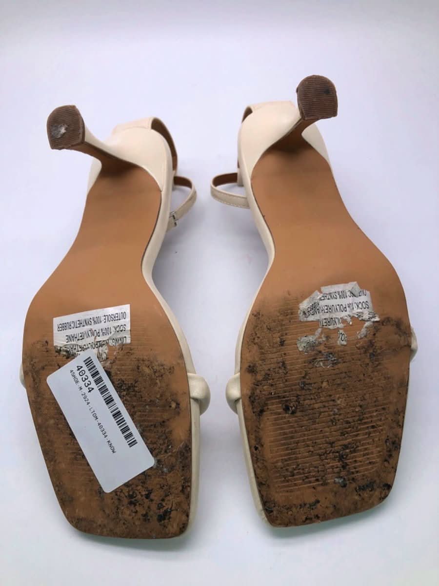 NA - KD White Strappy Heeled Sandals UK 7 - Reliked