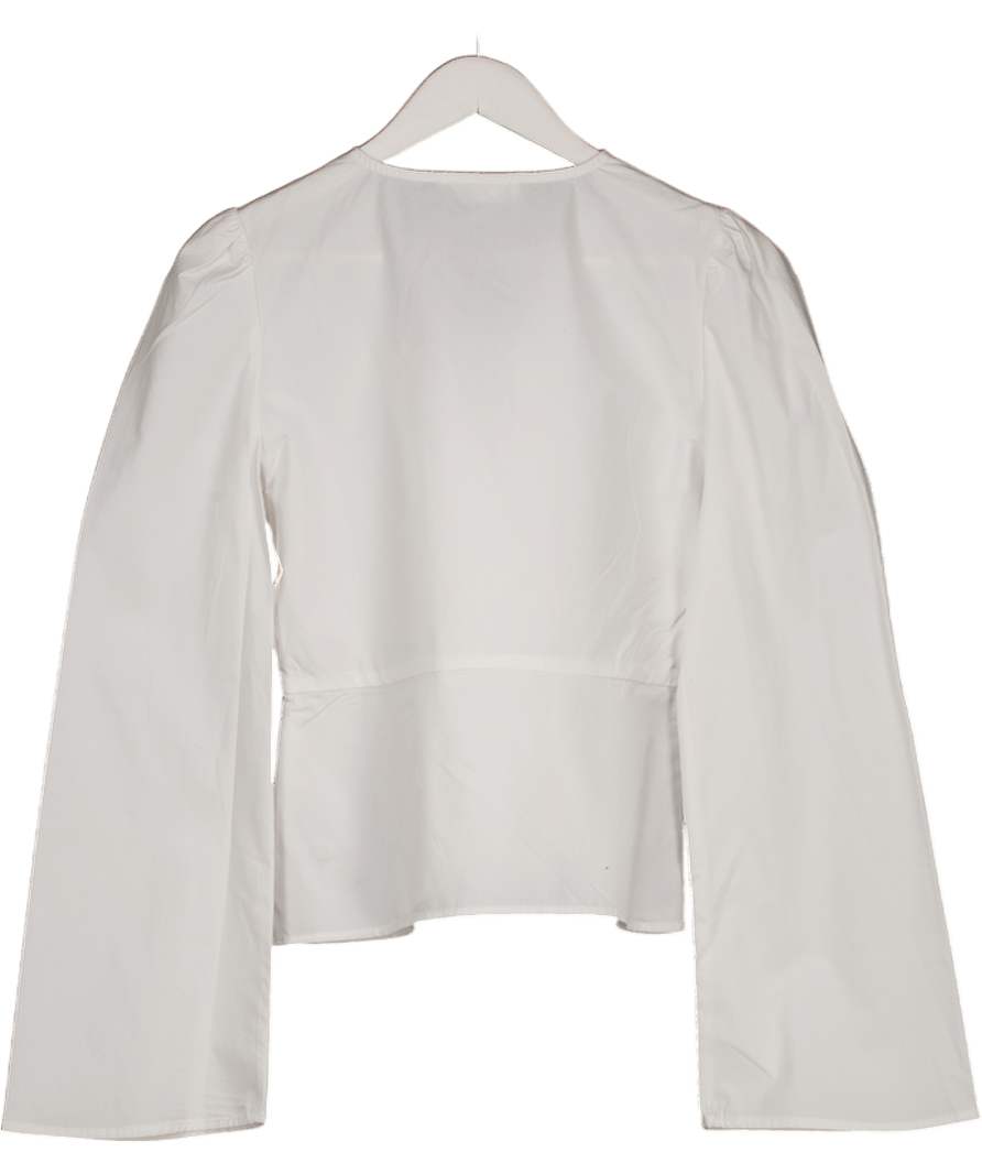 NA - KD X Lydia Tomlinson White Waisted Shirt UK 8 - Reliked