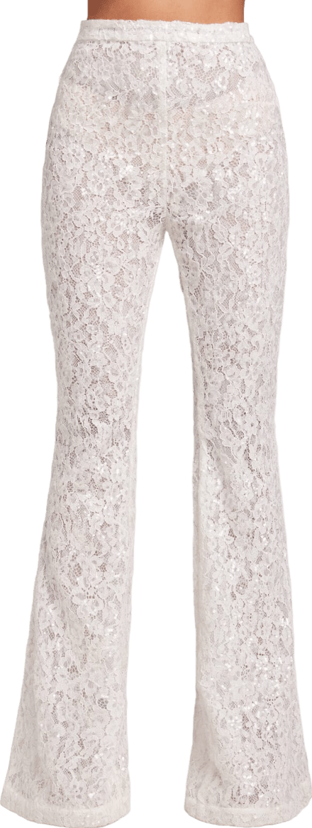 Nadine Merabi Cream Camilla White Trousers UK XS - Reliked