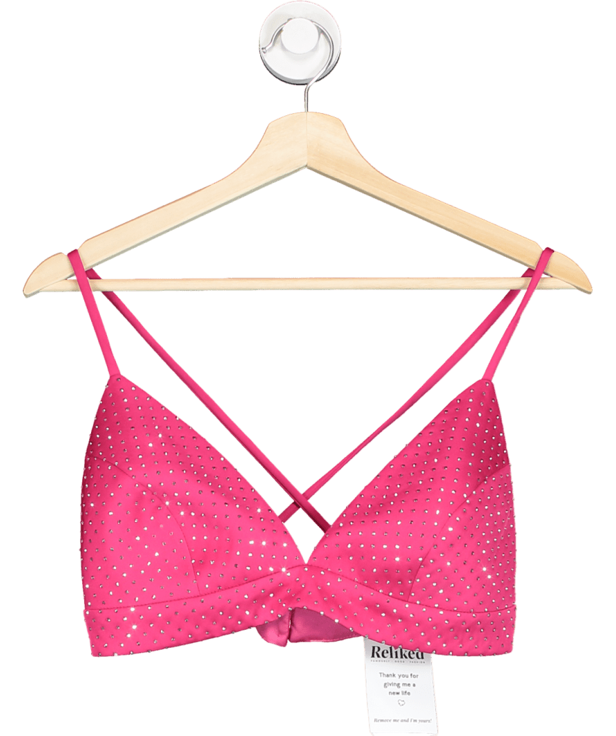 Nadine Merabi Kira Hot Pink Bra Top UK S/M - Reliked