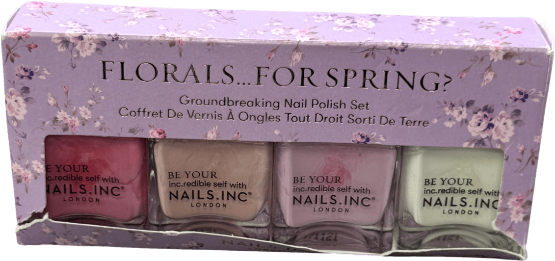 Nails Inc Florals For Spring Nail Polish Set 4 x 14ml - Reliked
