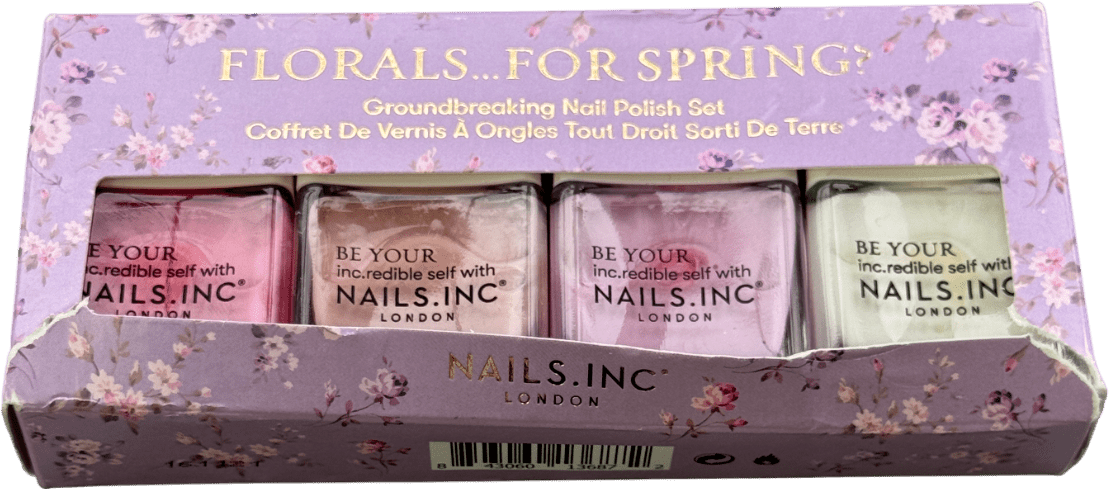Nails Inc Florals For Spring Nail Polish Set 4 x 14ml - Reliked