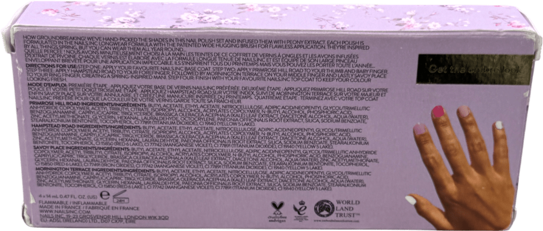 Nails Inc Florals For Spring Nail Polish Set 4 x 14ml - Reliked