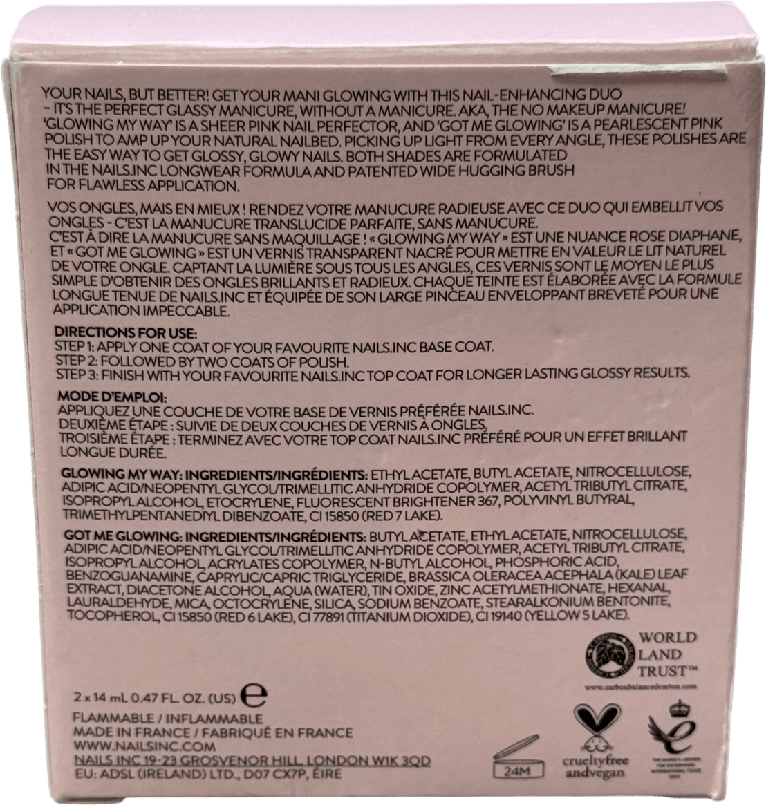 Nails Inc Glow Naturale Nail Polish Duo 2 x 14ml - Reliked