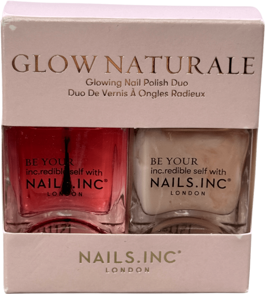 Nails Inc Glow Naturale Nail Polish Duo 2 x 14ml - Reliked