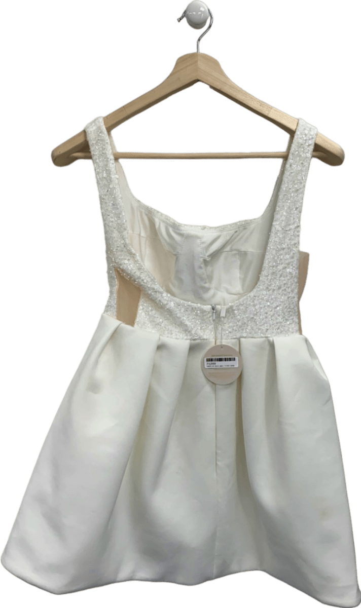NB Luxe White/Ivory Mila Beaded Dress UK S - Reliked