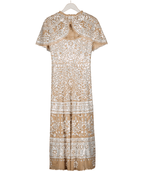 Needle & Thread Metallic Aurora Scoop Neck Ballerina Dress And UK 10 - Reliked