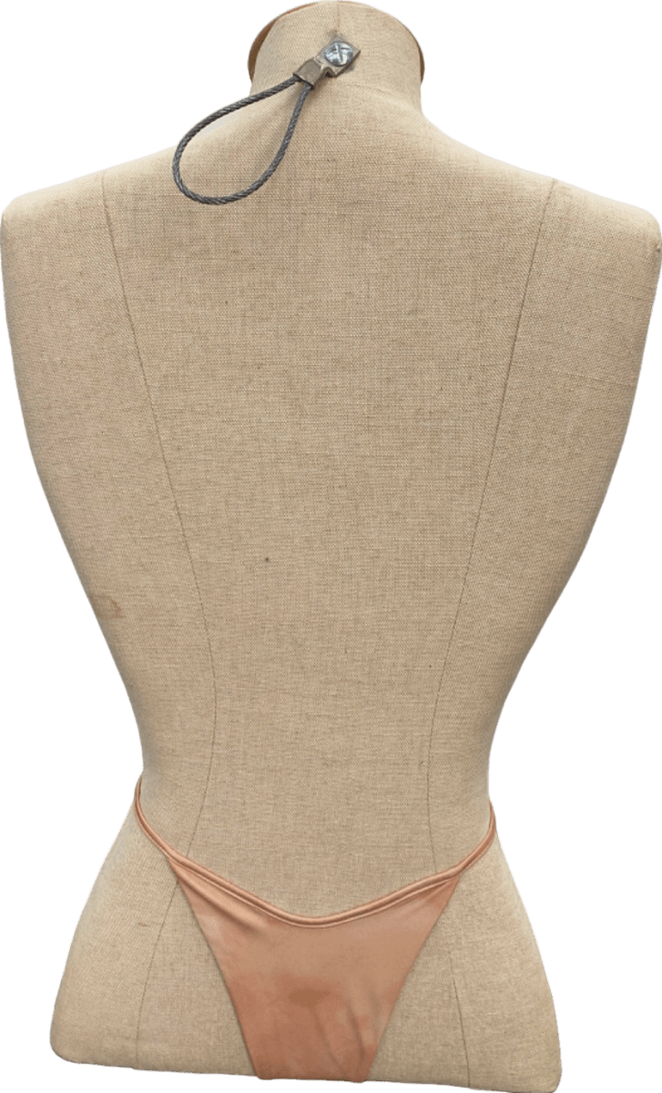 Neena Beige Thong Bottom Swimwear UK S - Reliked
