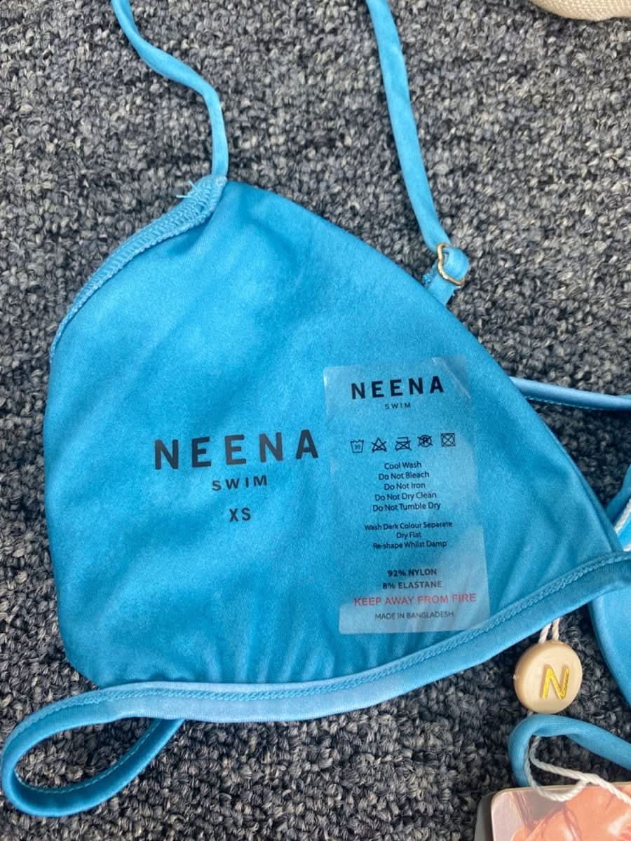 Neena Blue Swim Top XS - Reliked