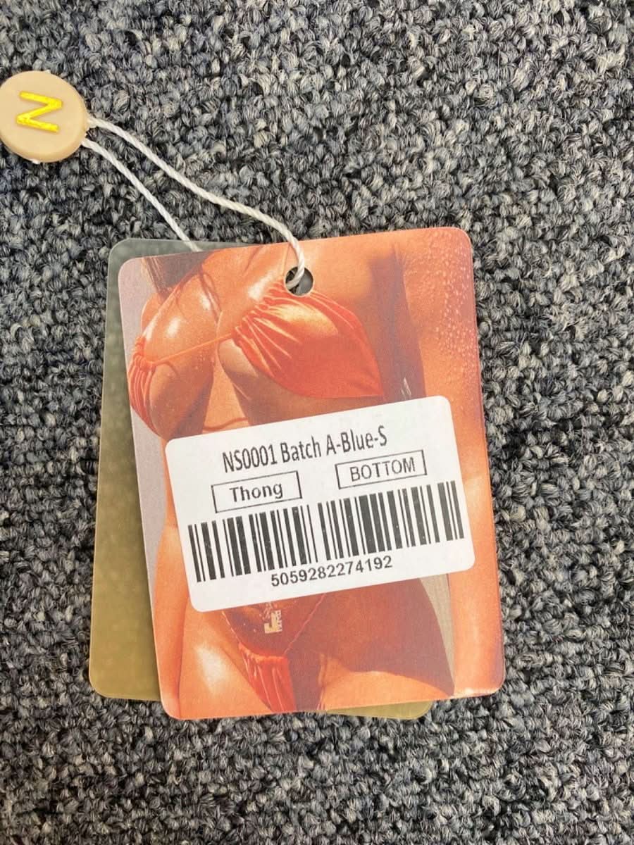 Neena Blue Thong Bottom UK S - Reliked