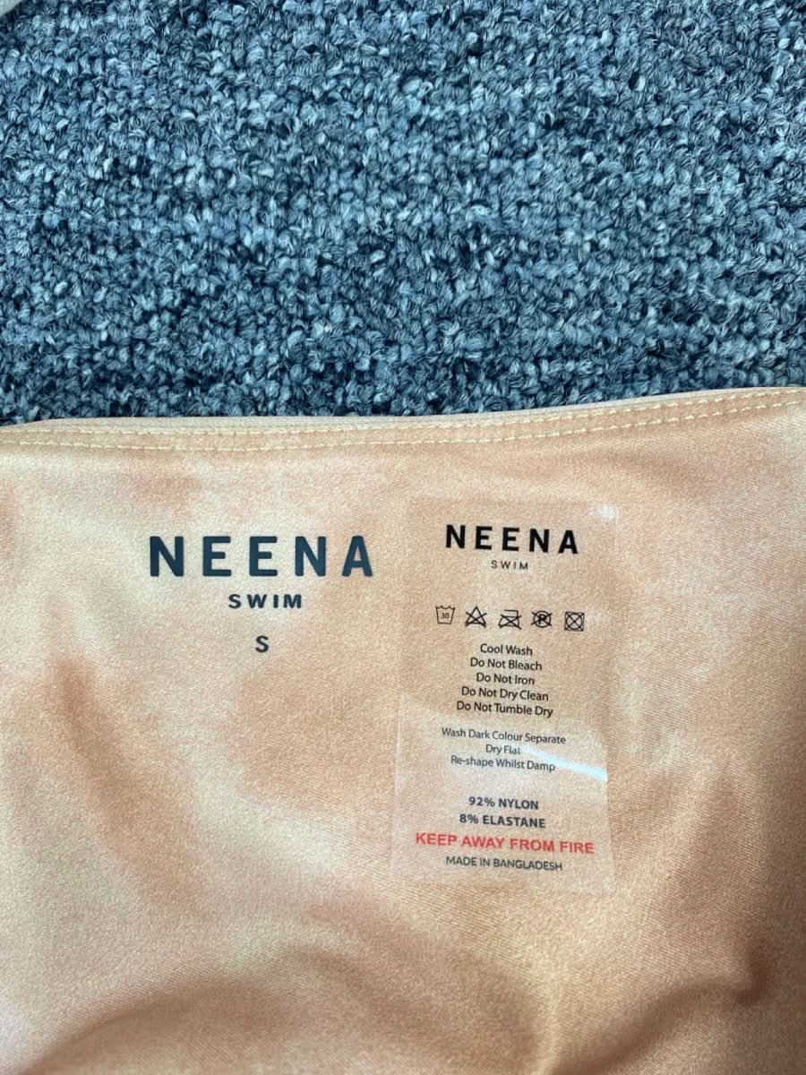 Neena Light Brown Asymmetrical Halterneck Bikini UK S - Reliked
