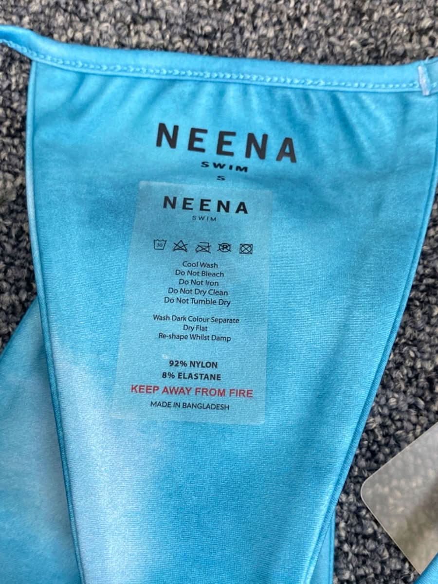 Neena Swim Blue Thong UK S - Reliked