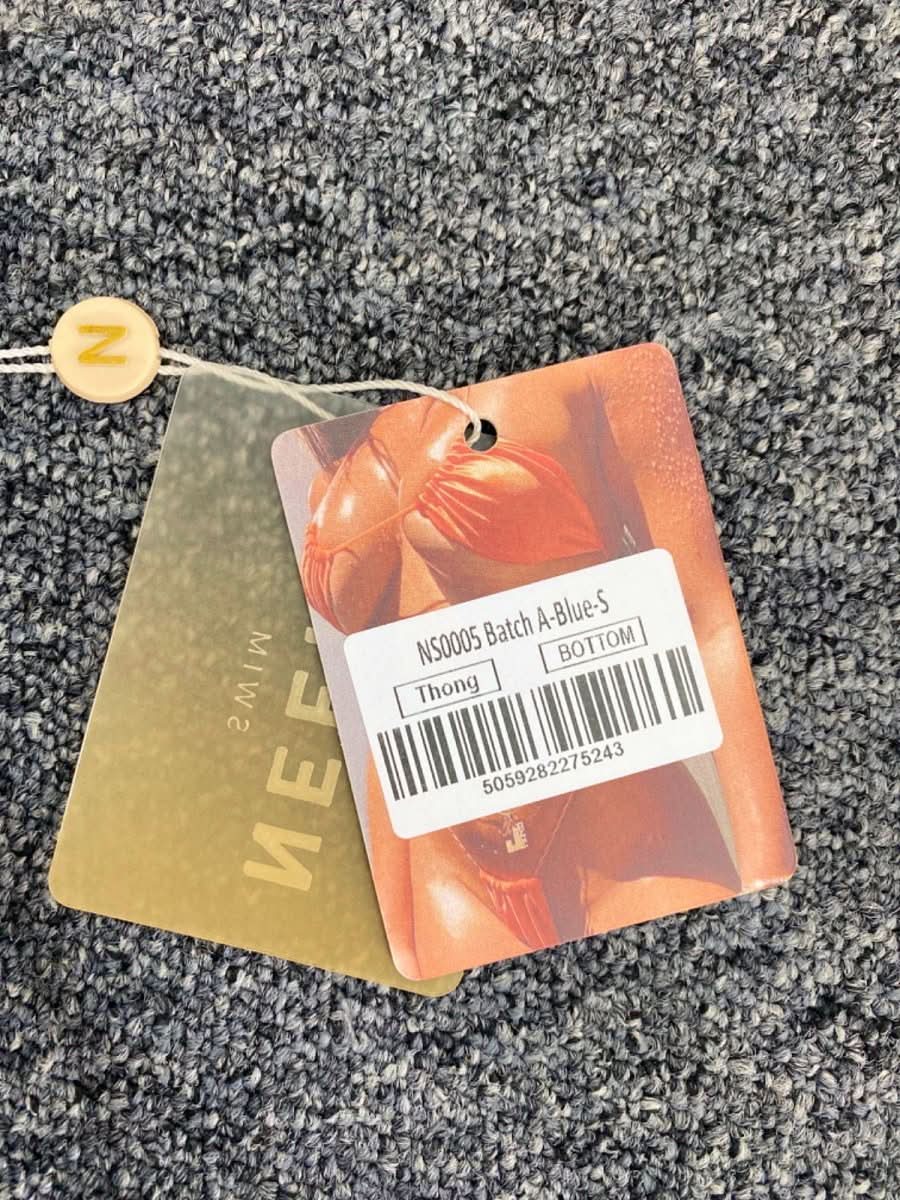 Neena Swim Blue Thong UK S - Reliked