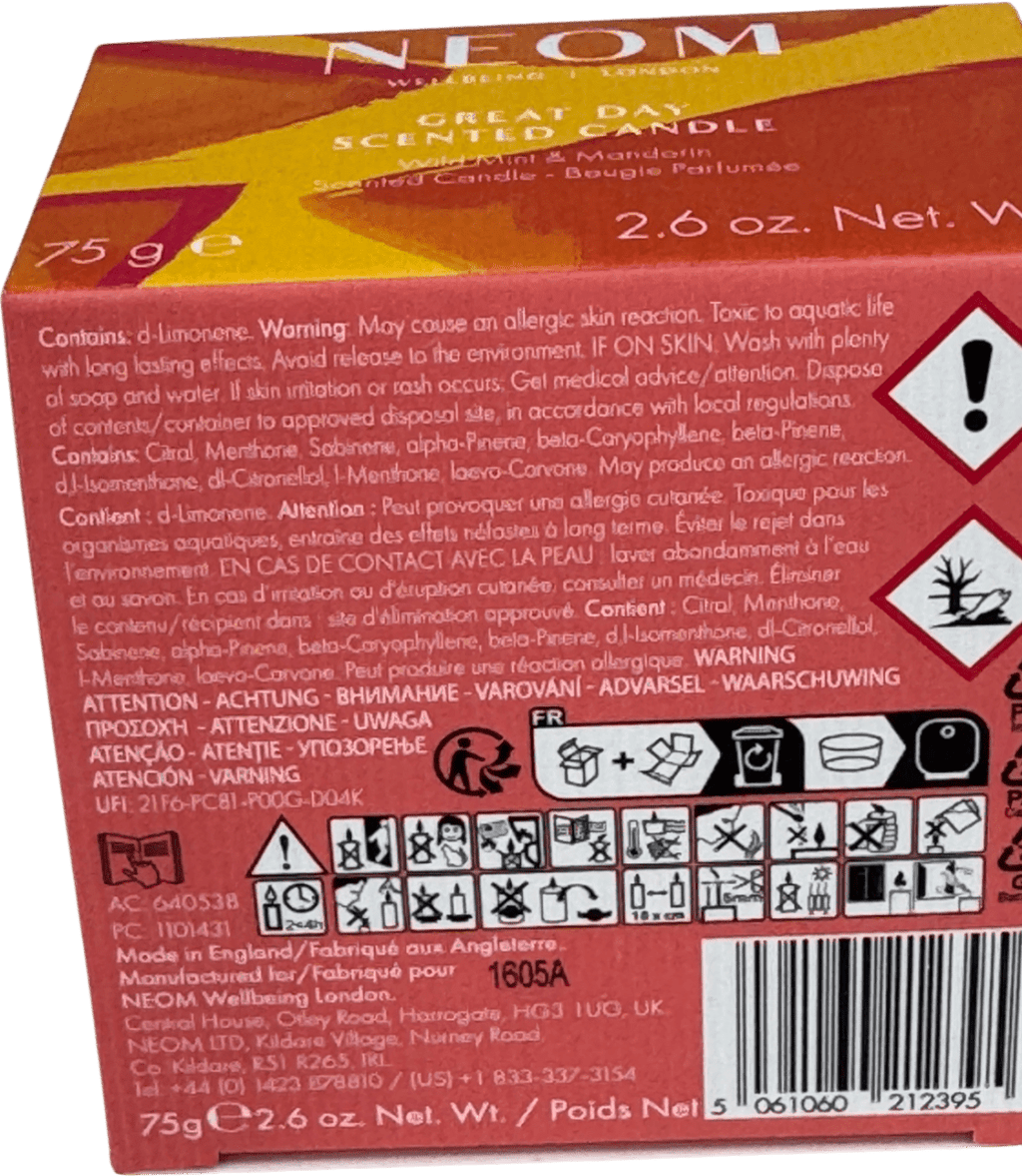 NEOM Orange Great Day Scented Candle (travel) 75g One Size - Reliked