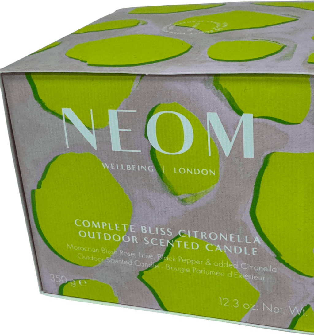 NEOM Yellow Complete Bliss Citronella Scented Outdoor Candle 350g One Size - Reliked