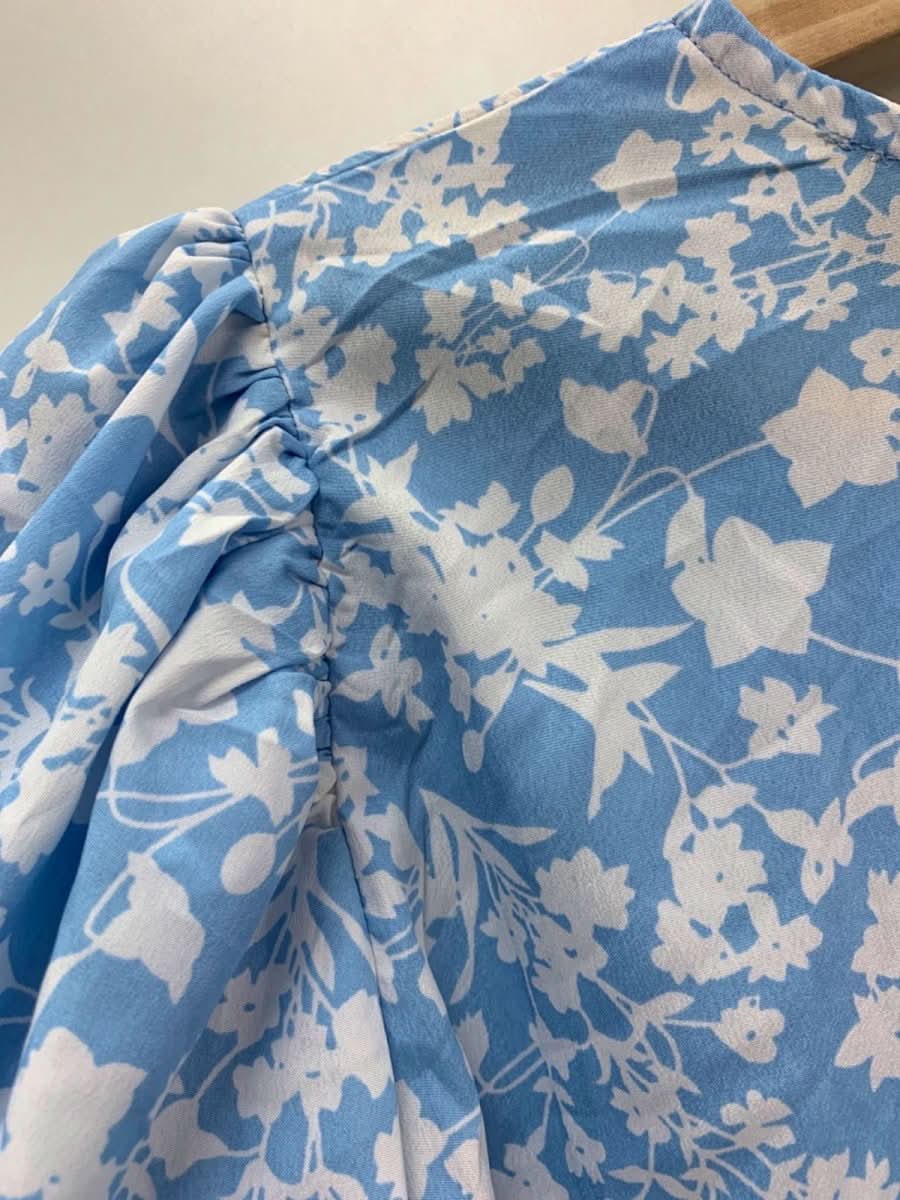 Never Fully Dressed Blue White Floral Dress UK 10 - Reliked