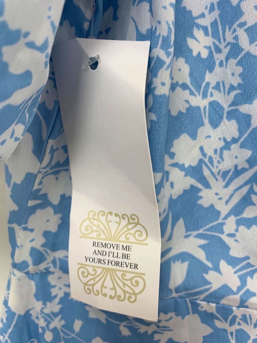 Never Fully Dressed Blue White Floral Dress UK 10 - Reliked