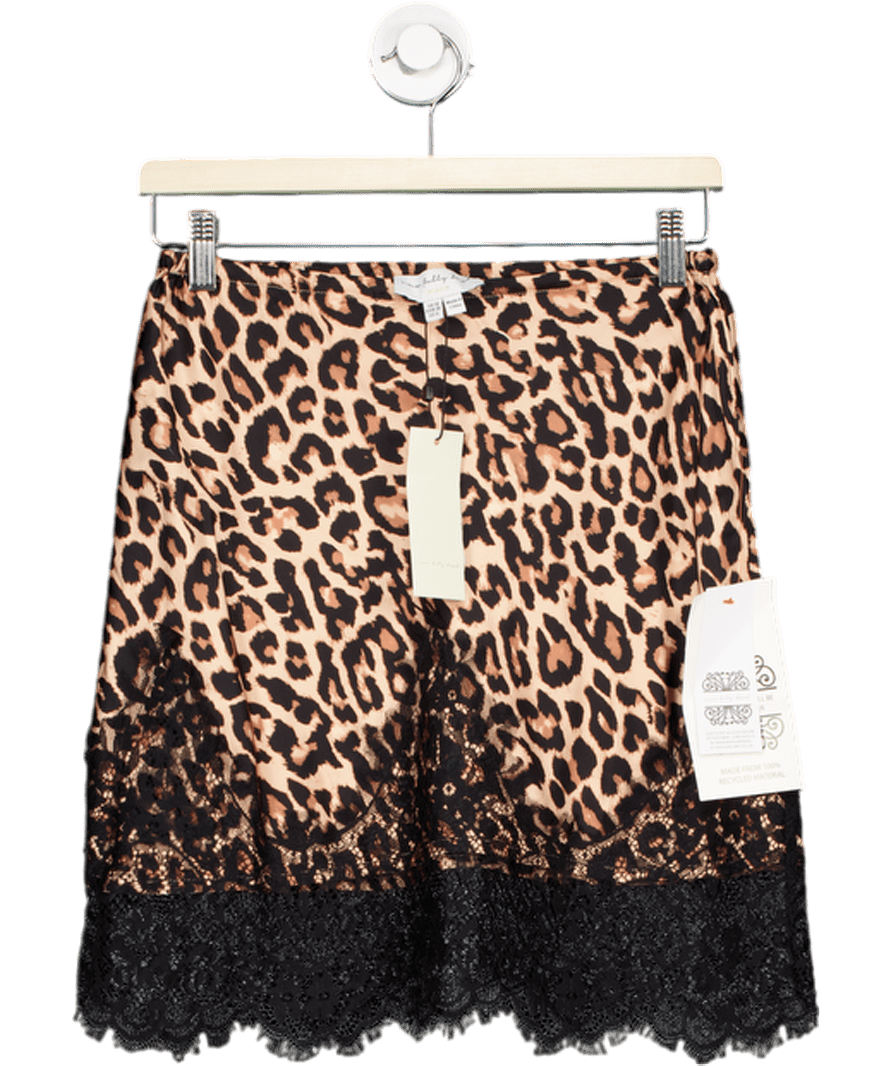 Never Fully Dressed Brown Leopard Lace Maeva Skirt UK 10 - Reliked