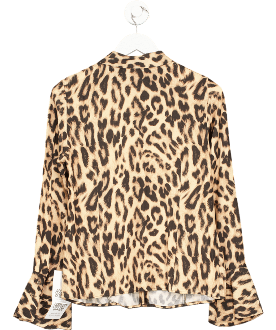 Never Fully Dressed Brown Leopard Shirt UK 8 - Reliked