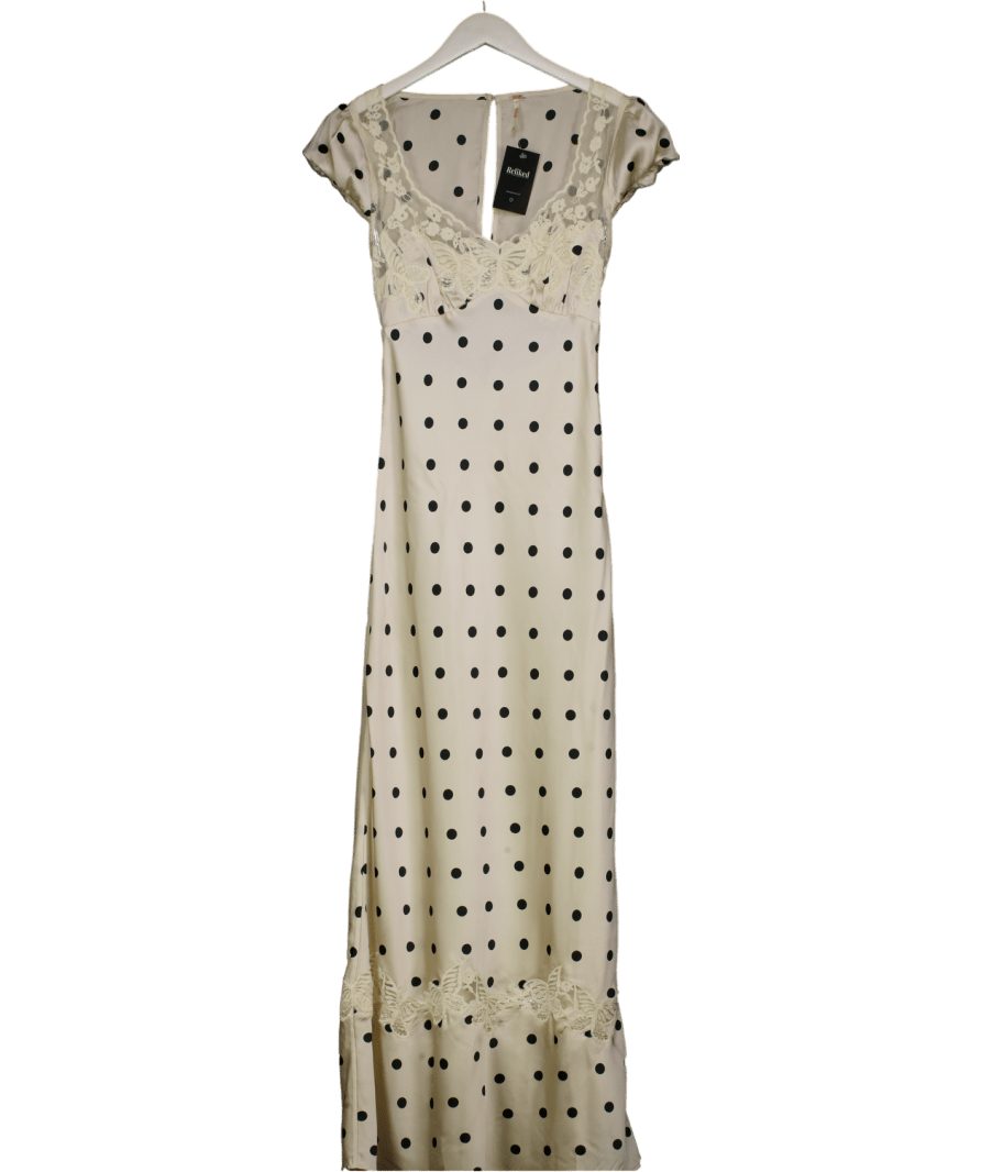 Never Fully Dressed Cream Butterfly Babe Maxi Dress UK XS - Reliked