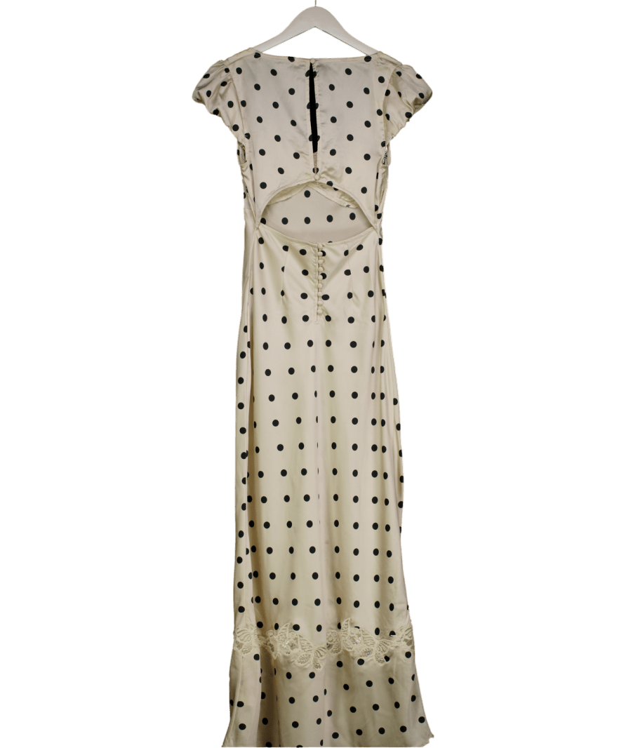 Never Fully Dressed Cream Butterfly Babe Maxi Dress UK XS - Reliked
