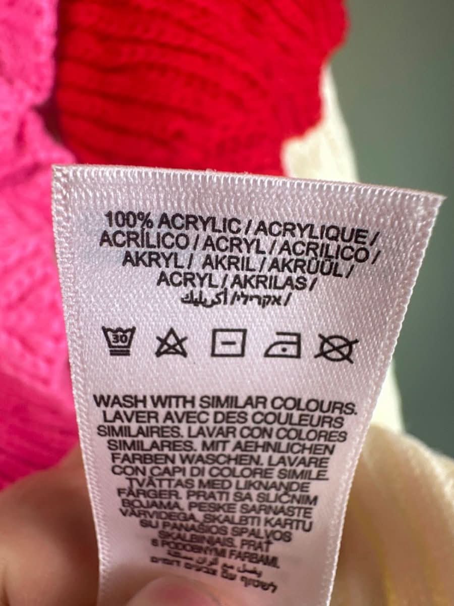 Never Fully Dressed Cream/ Pink Ruffle Cable Jumper UK S - Reliked