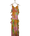 Never Fully Dressed Multicoloured Ombre Jacquard Faro Dress UK 8 - Reliked