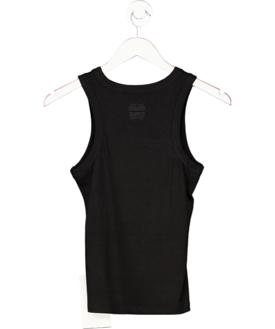 Never Fully Dressed Premium Black Ribbed Tank Top UK M - Reliked