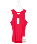 Never Fully Dressed Premium Red Ribbed Tank Top UK S - Reliked