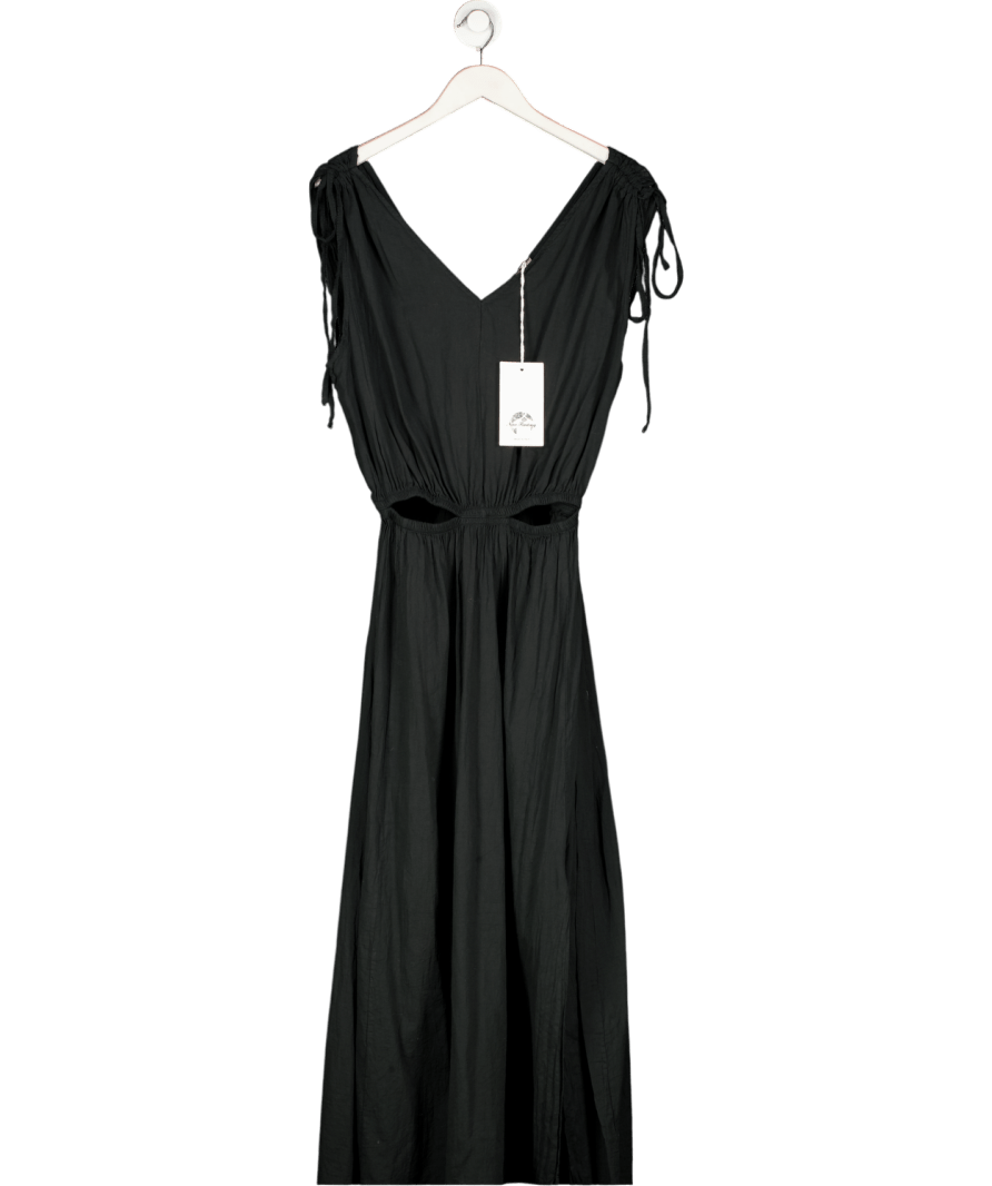 New Fantasy Black V - neck Maxi Dress UK M/L - Reliked