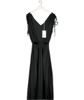 New Fantasy Black V - neck Maxi Dress UK M/L - Reliked