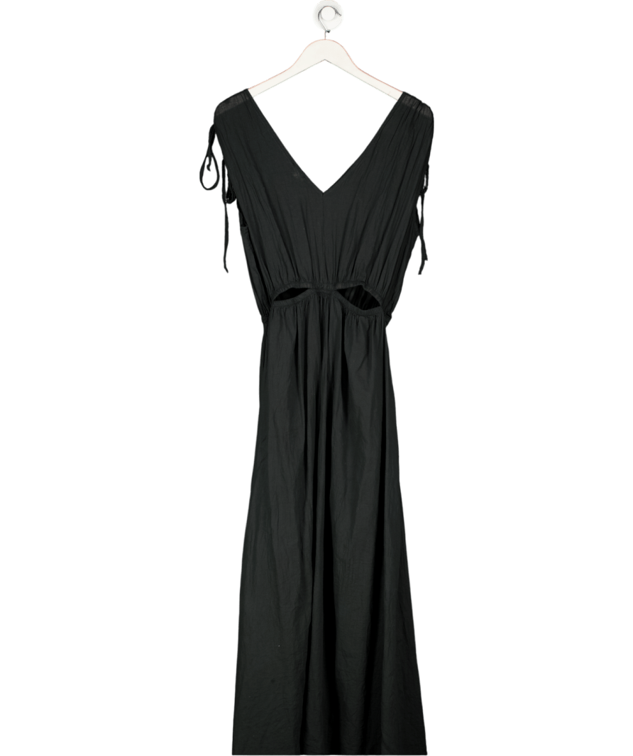 New Fantasy Black V - neck Maxi Dress UK M/L - Reliked