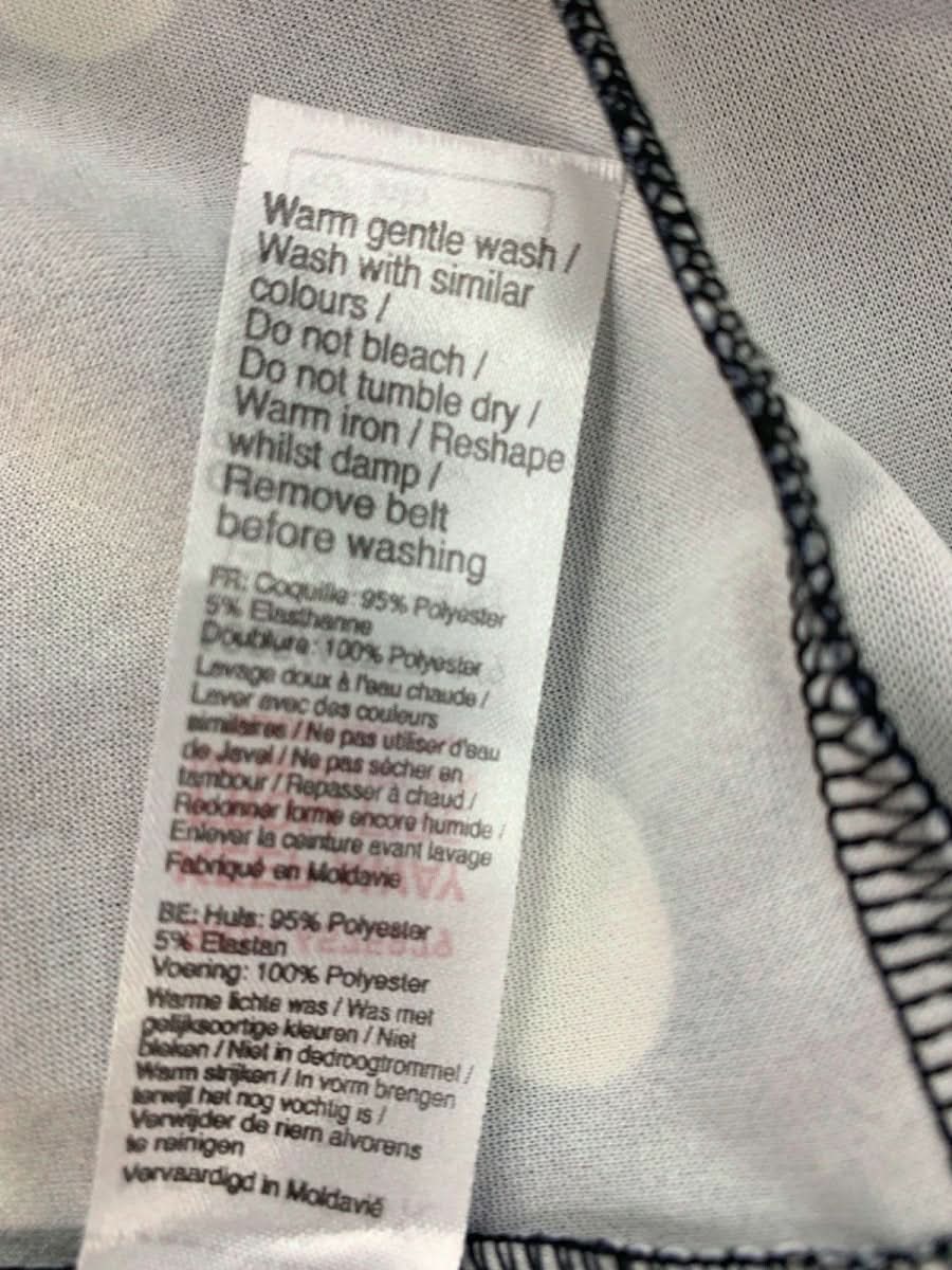 New Look Black and White Polka Dot Puff Sleeve Dress UK 8 - Reliked