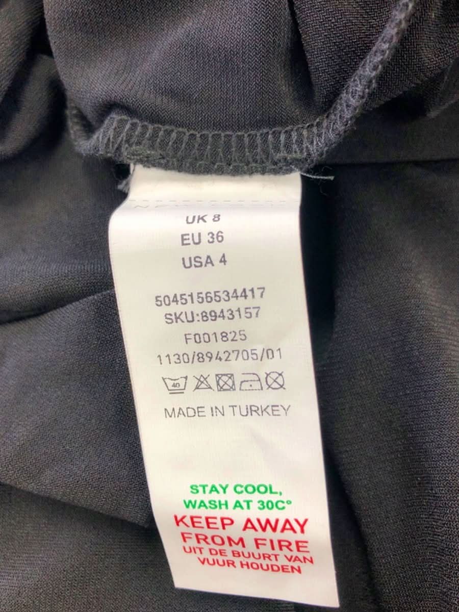 New Look Black Fold Over Long Sleeve Top UK 8 - Reliked