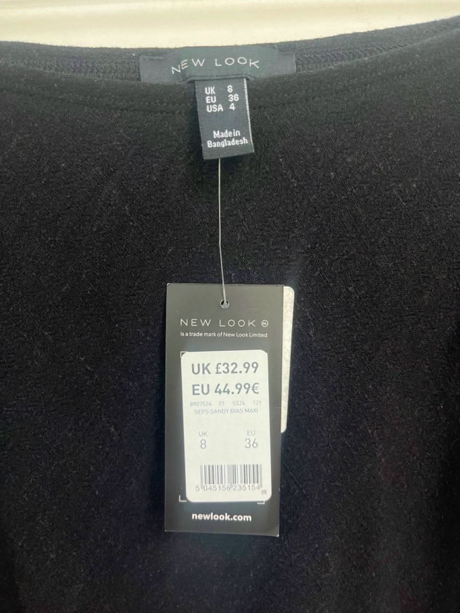 New Look Black Midi Skirt UK 8 - Reliked