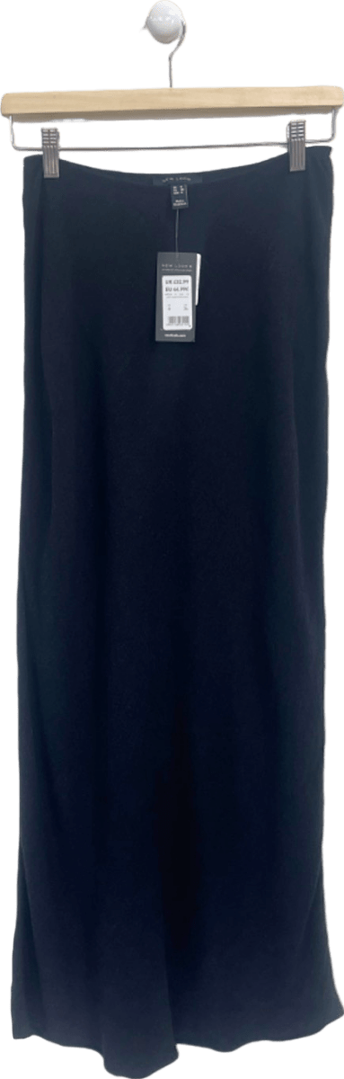 New Look Black Midi Skirt UK 8 - Reliked