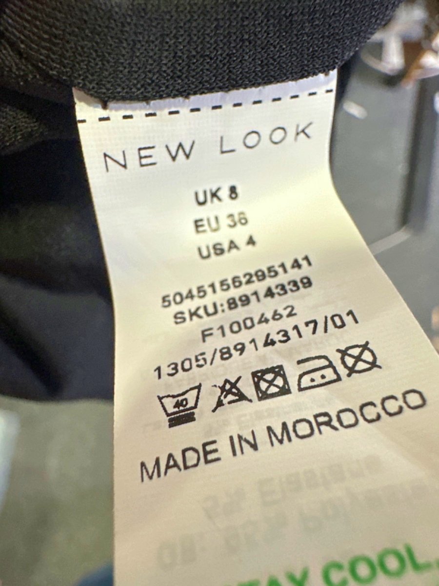 New Look Black Midi Skirt UK 8 - Reliked