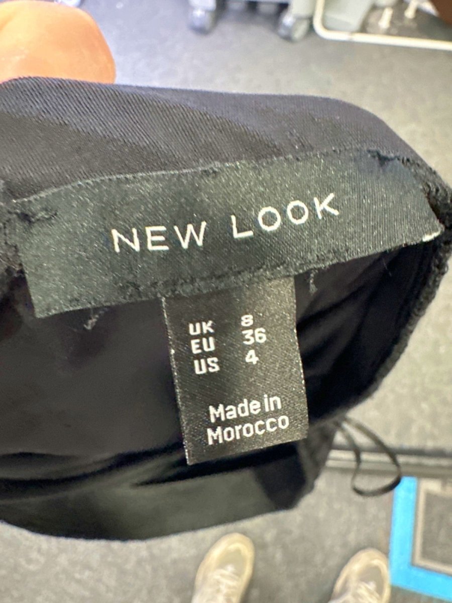 New Look Black Midi Skirt UK 8 - Reliked