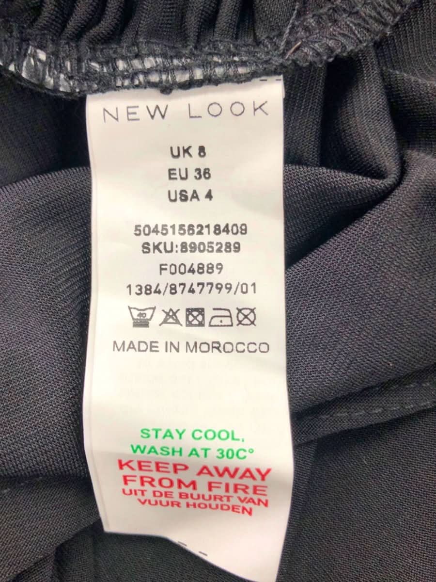 New Look Black Ruched Sleeveless Top UK 8 - Reliked