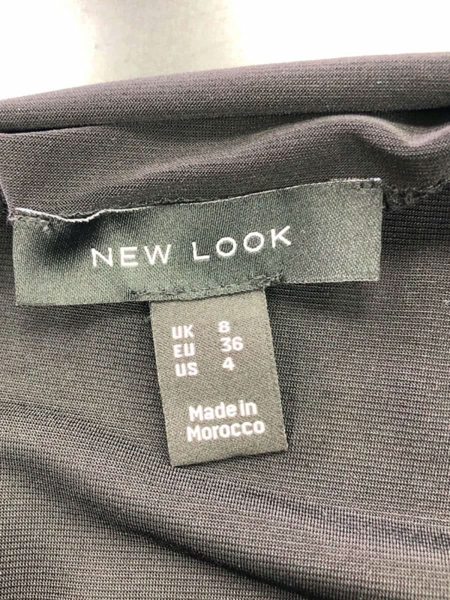 New Look Black Ruched Sleeveless Top UK 8 - Reliked