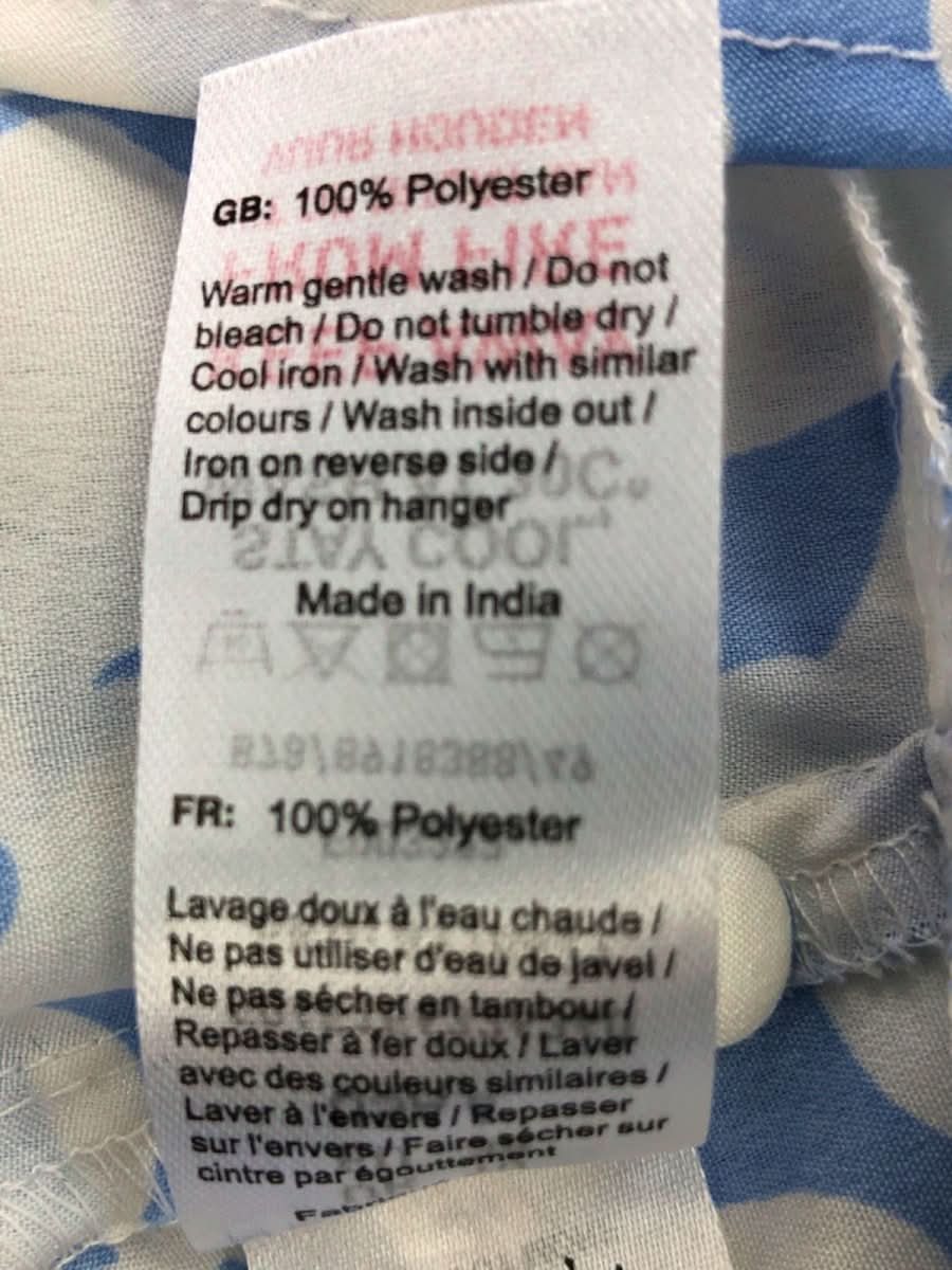 New Look Blue Floral Print Blouse UK 10 - Reliked