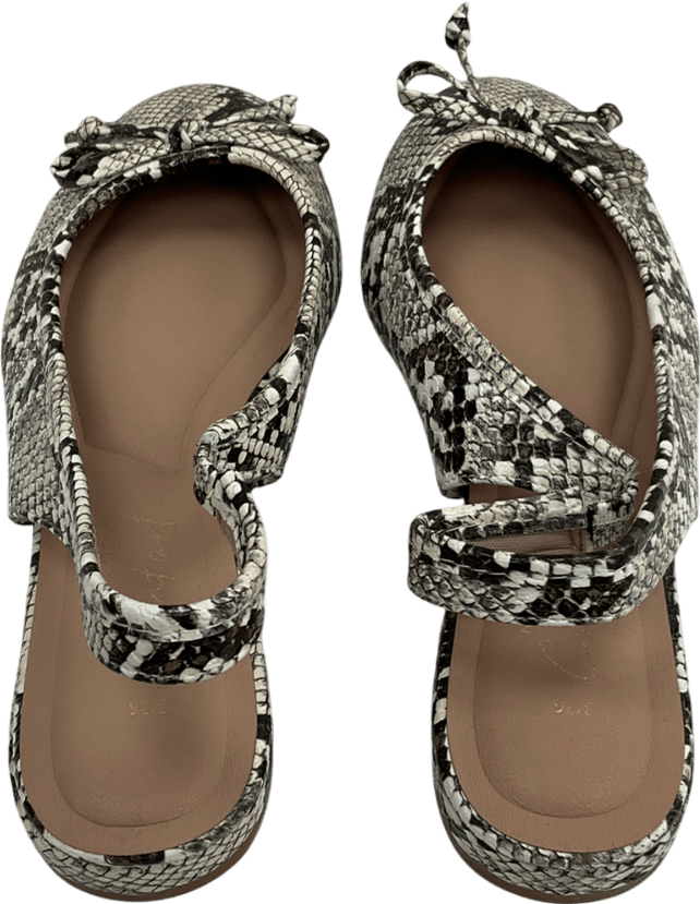 New Look Cream Off White Faux Leather Slingback Flats UK 3 EU 36 👠 - Reliked