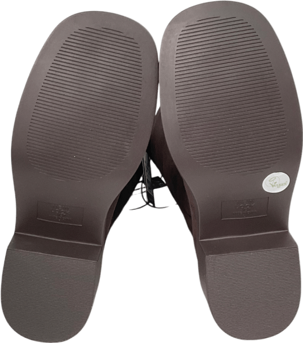 New Look Dark Brown Faux Suede Pull On Boots UK 4 EU 37 👠 - Reliked