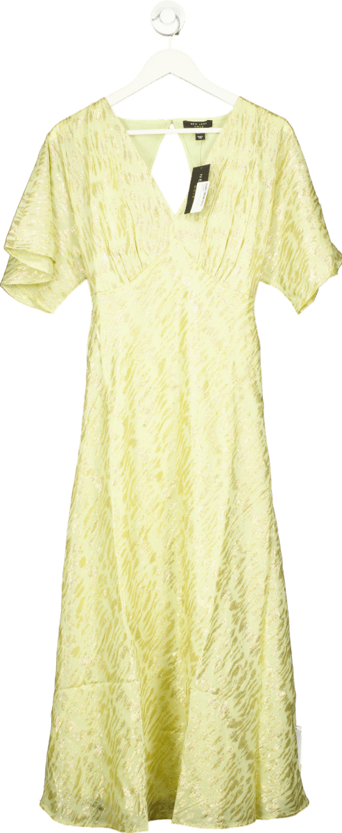 New Look Gold Kimono Sleeve Dress UK 12 - Reliked